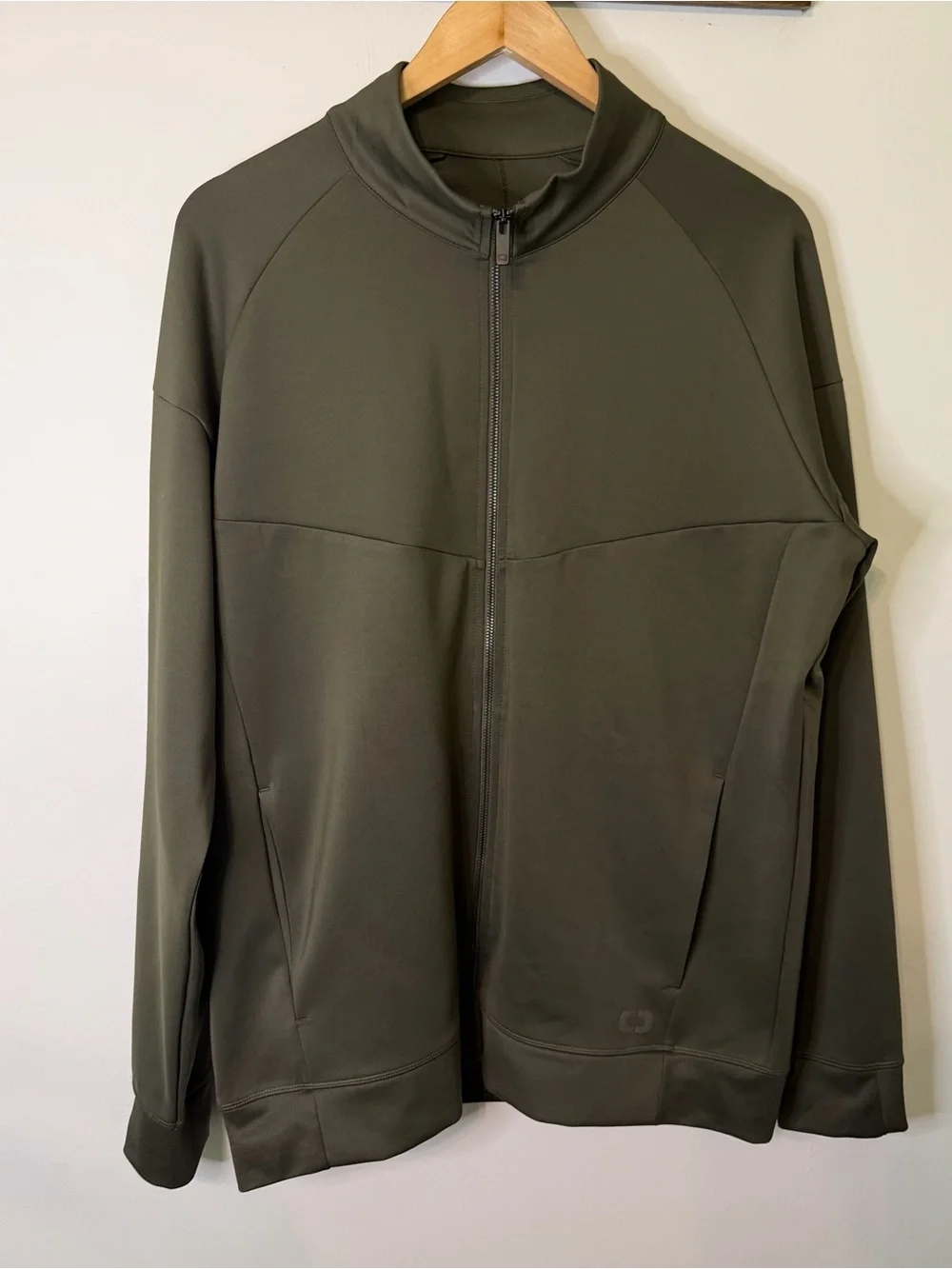 OGIO Full Zip Track Jacket Olive Green Performance Zip Up Men’s Large Active